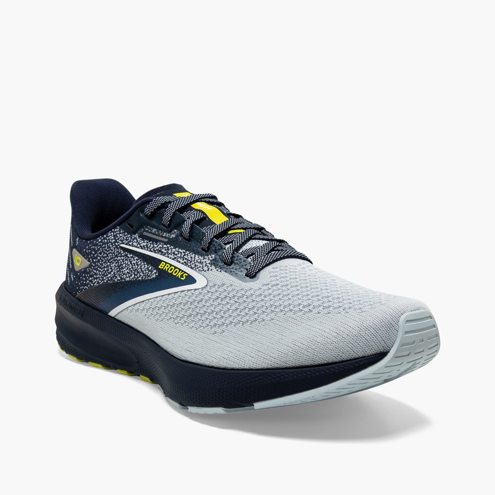 Black / Grey Men Brooks Launch 10 Running Shoes | SCVI43851