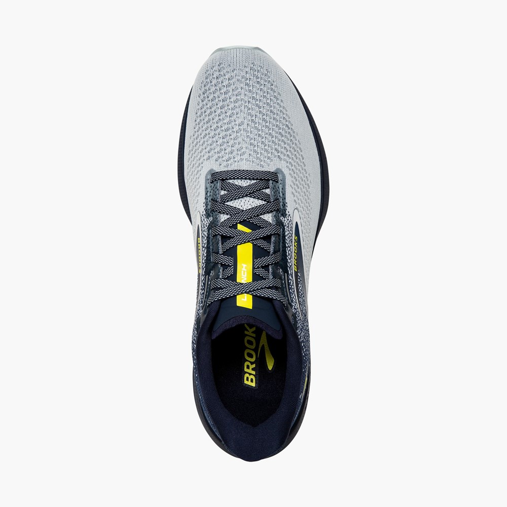 Black / Grey Men Brooks Launch 10 Running Shoes | SCVI43851