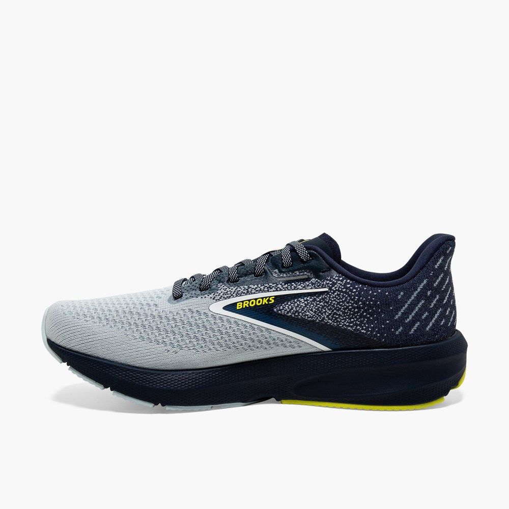 Black / Grey Men Brooks Launch 10 Running Shoes | SCVI43851