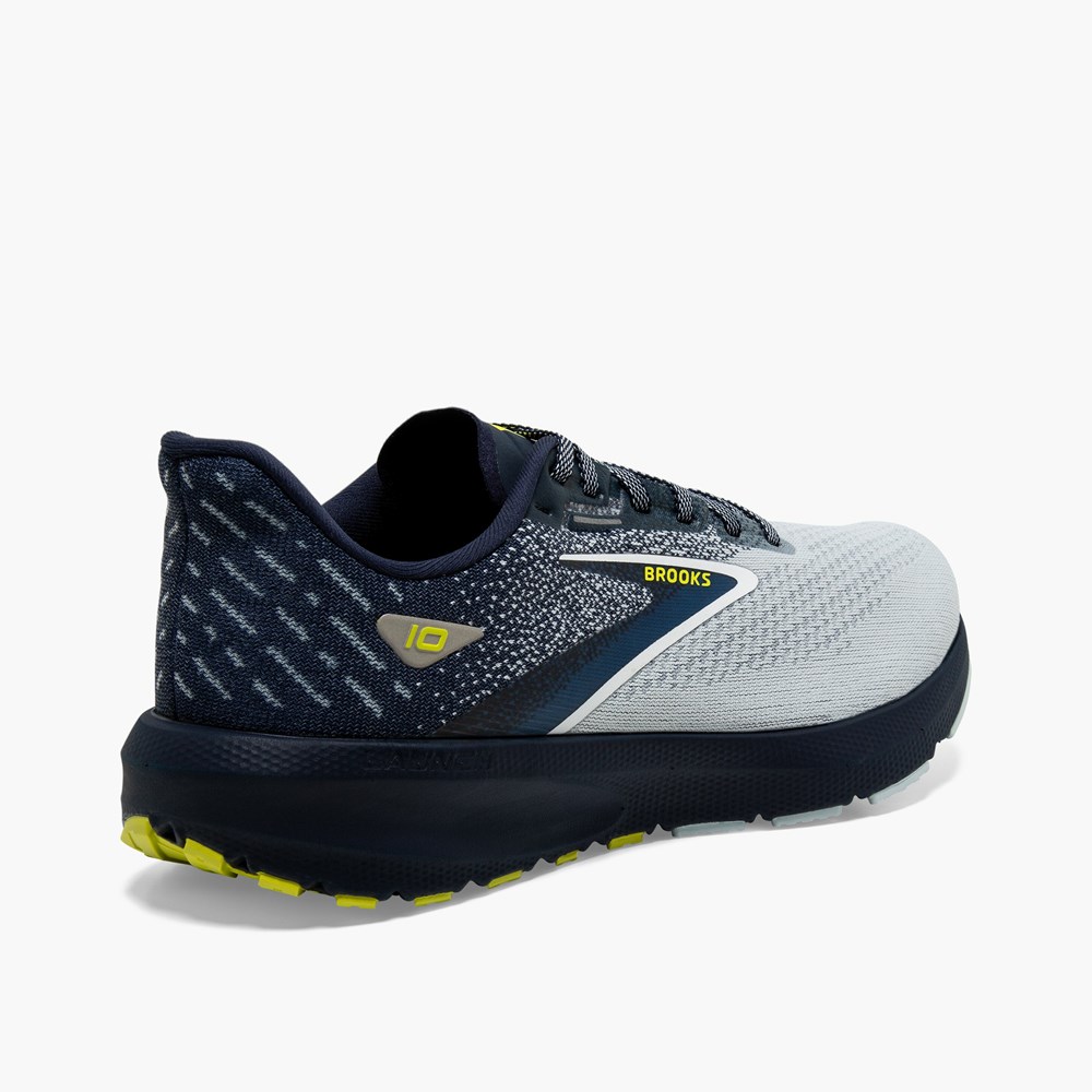 Black / Grey Men Brooks Launch 10 Running Shoes | SCVI43851