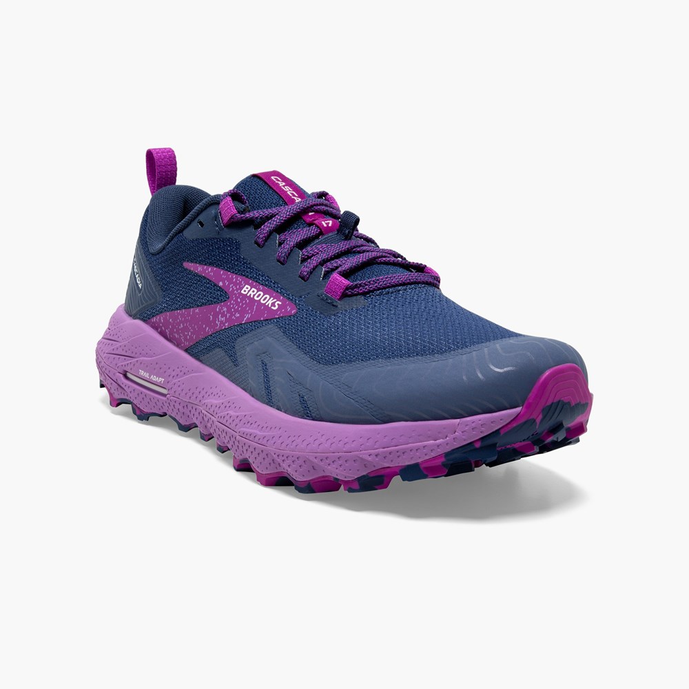 Black / Grey Women Brooks Cascadia 17 Hiking Shoes | UZGB38259