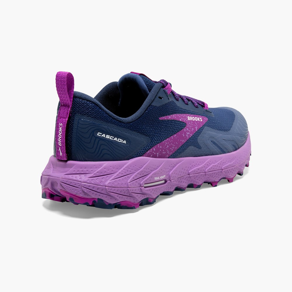 Black / Grey Women Brooks Cascadia 17 Hiking Shoes | UZGB38259