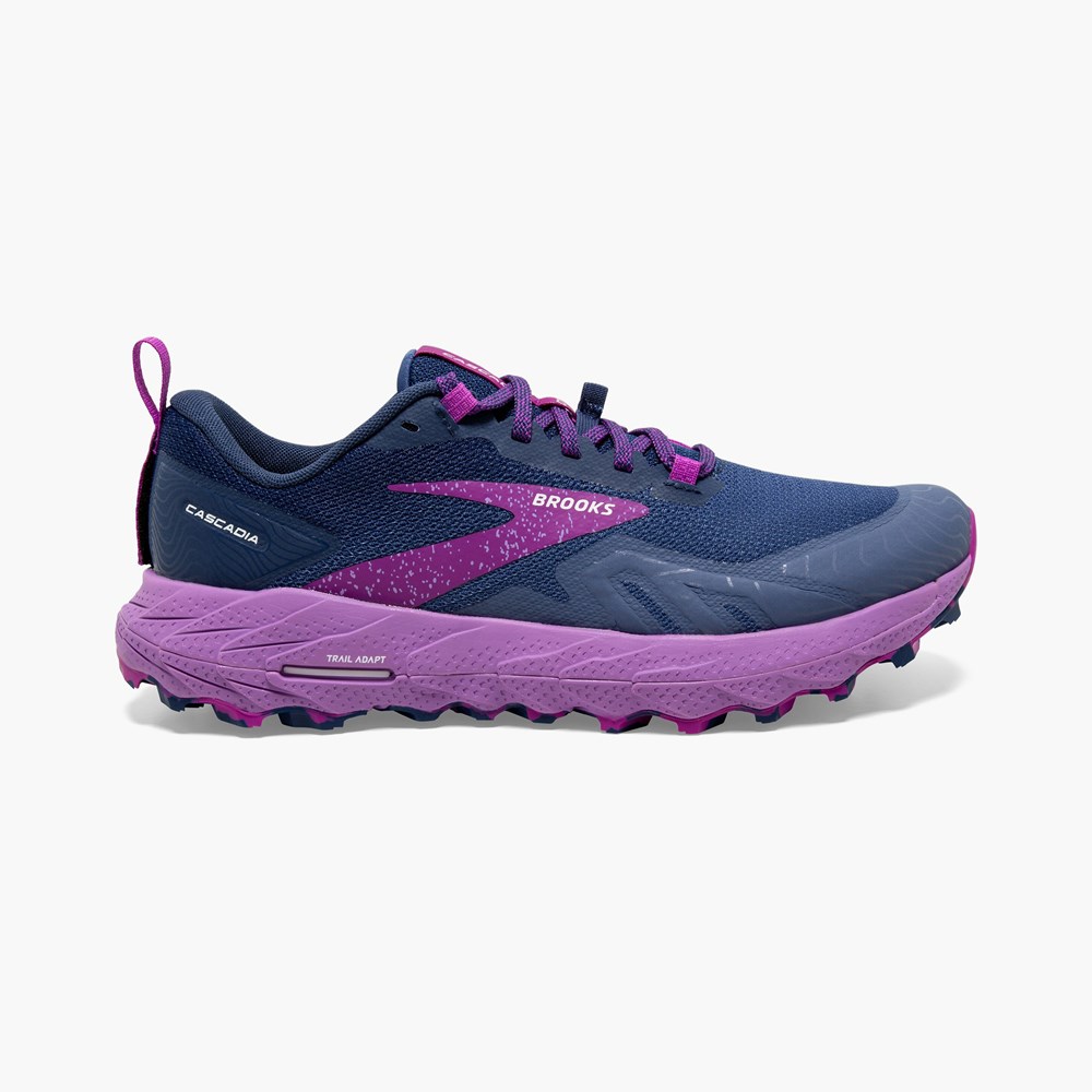 Black / Grey Women Brooks Cascadia 17 Hiking Shoes | UZGB38259