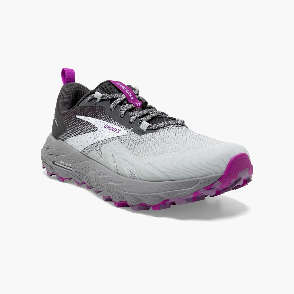 Black / Grey Women Brooks Cascadia 17 Hiking Shoes | MXPU52961