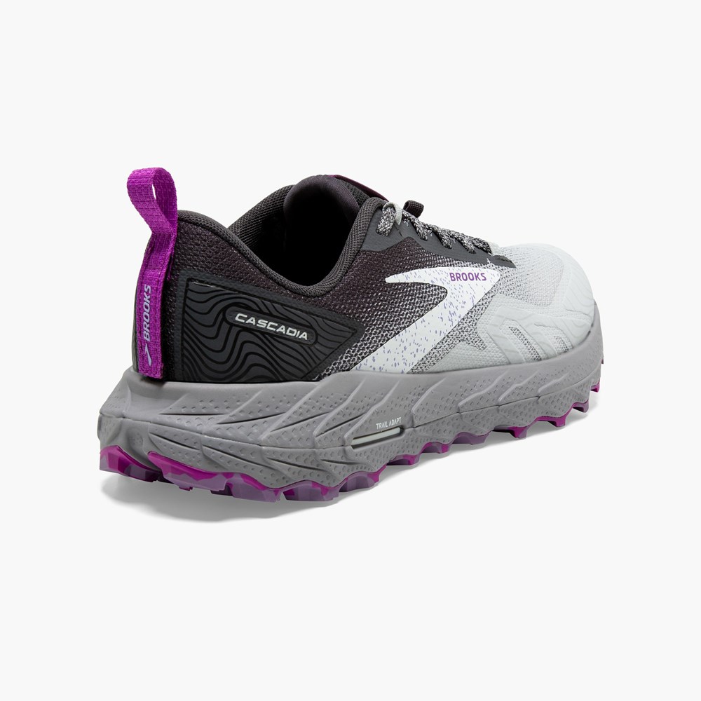 Black / Grey Women Brooks Cascadia 17 Hiking Shoes | MXPU52961