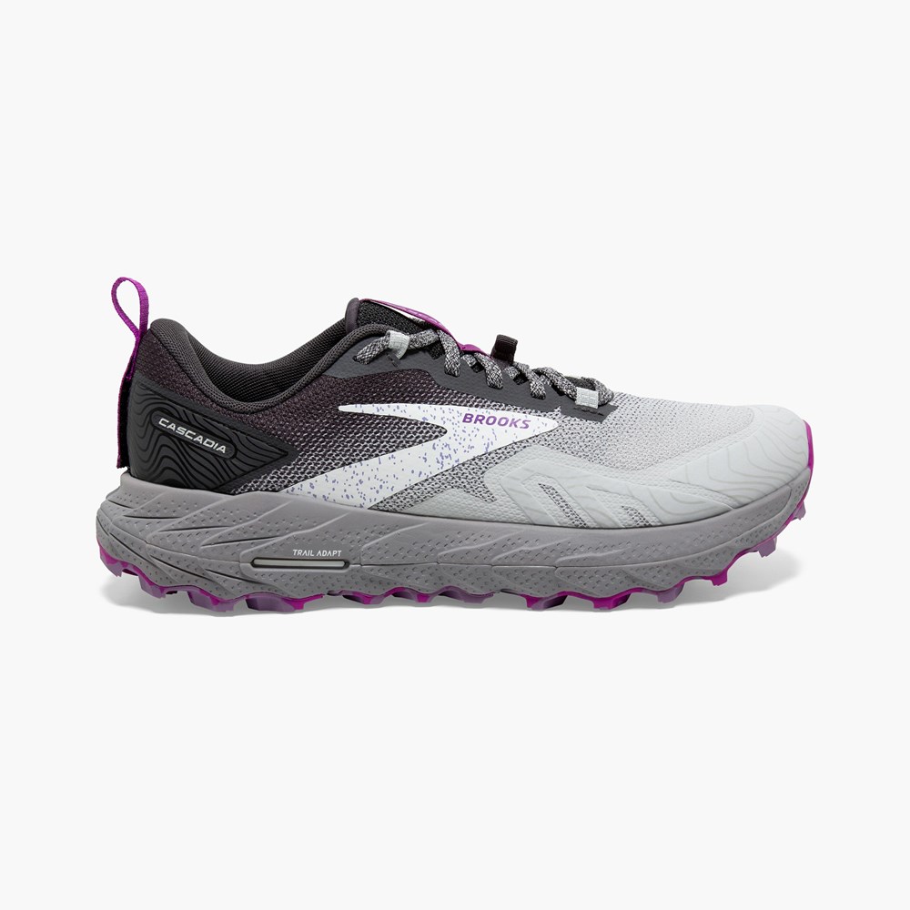 Black / Grey Women Brooks Cascadia 17 Hiking Shoes | MXPU52961