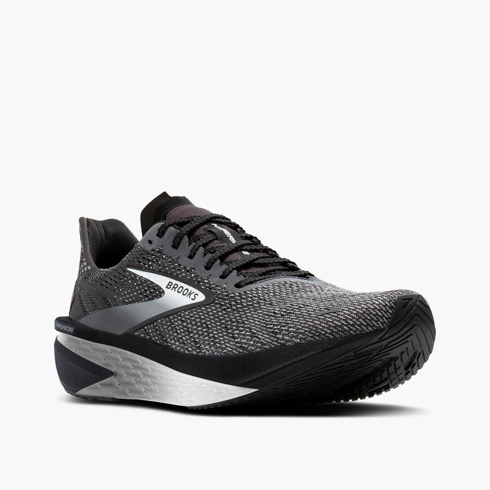 Black / Grey Women Brooks Hyperion 2 Track Spikes | CZXR20516