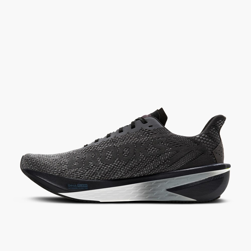 Black / Grey Women Brooks Hyperion 2 Track Spikes | CZXR20516