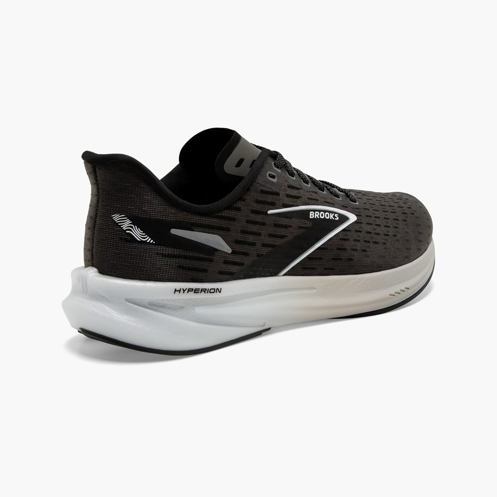 Black / Grey Women Brooks Hyperion Speed Running Shoes | MJRB56231