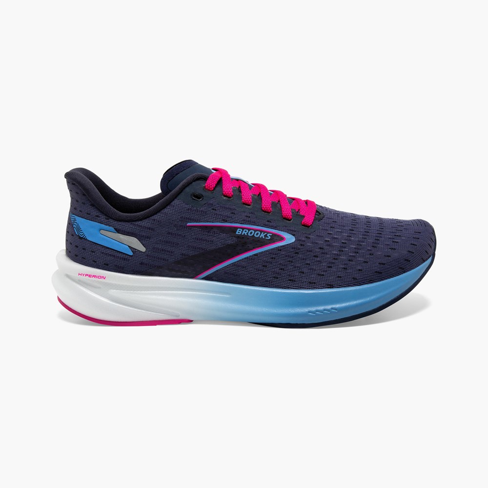 Black / Grey Women Brooks Hyperion Speed Road Running Shoes | DCJL71908