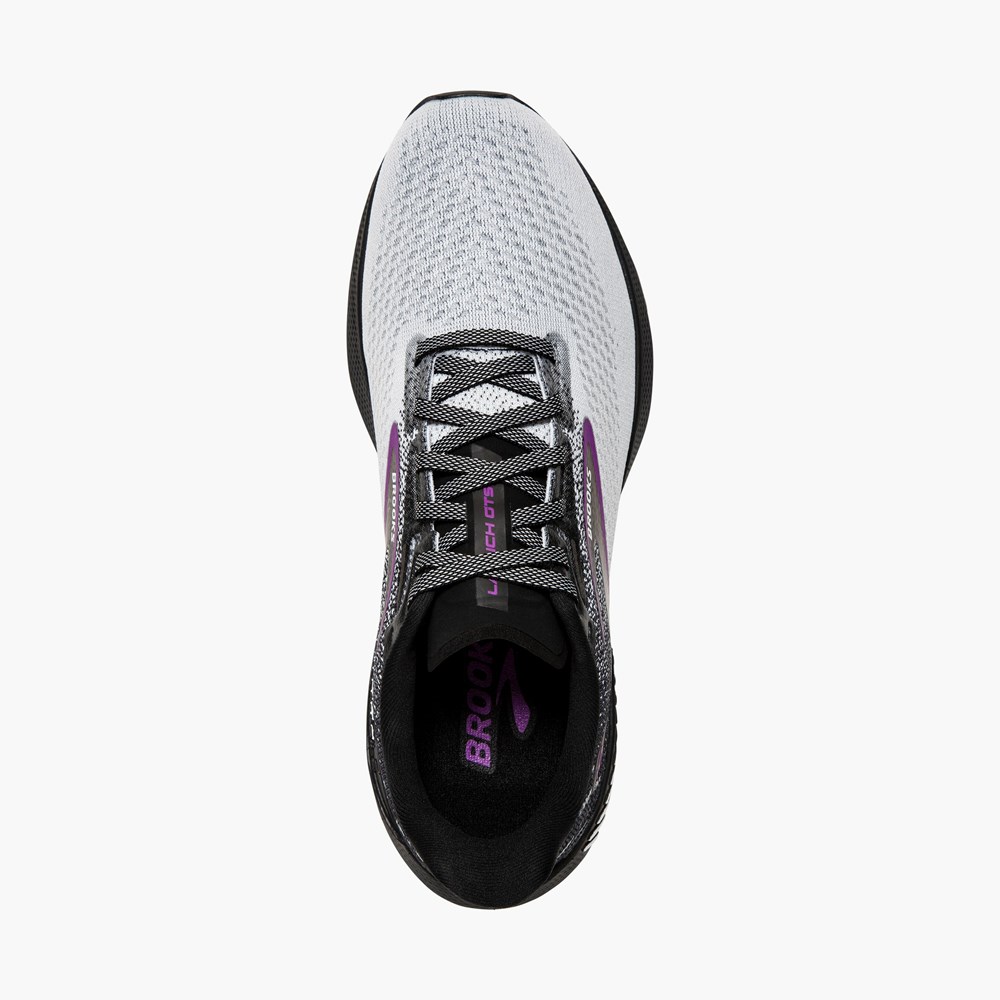 Black / Grey Women Brooks Launch GTS 10 Support Running Shoes | HIWA45760