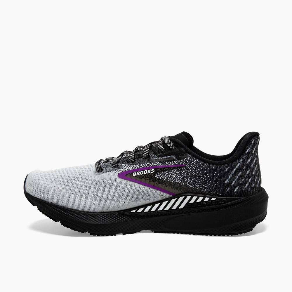 Black / Grey Women Brooks Launch GTS 10 Support Running Shoes | HIWA45760