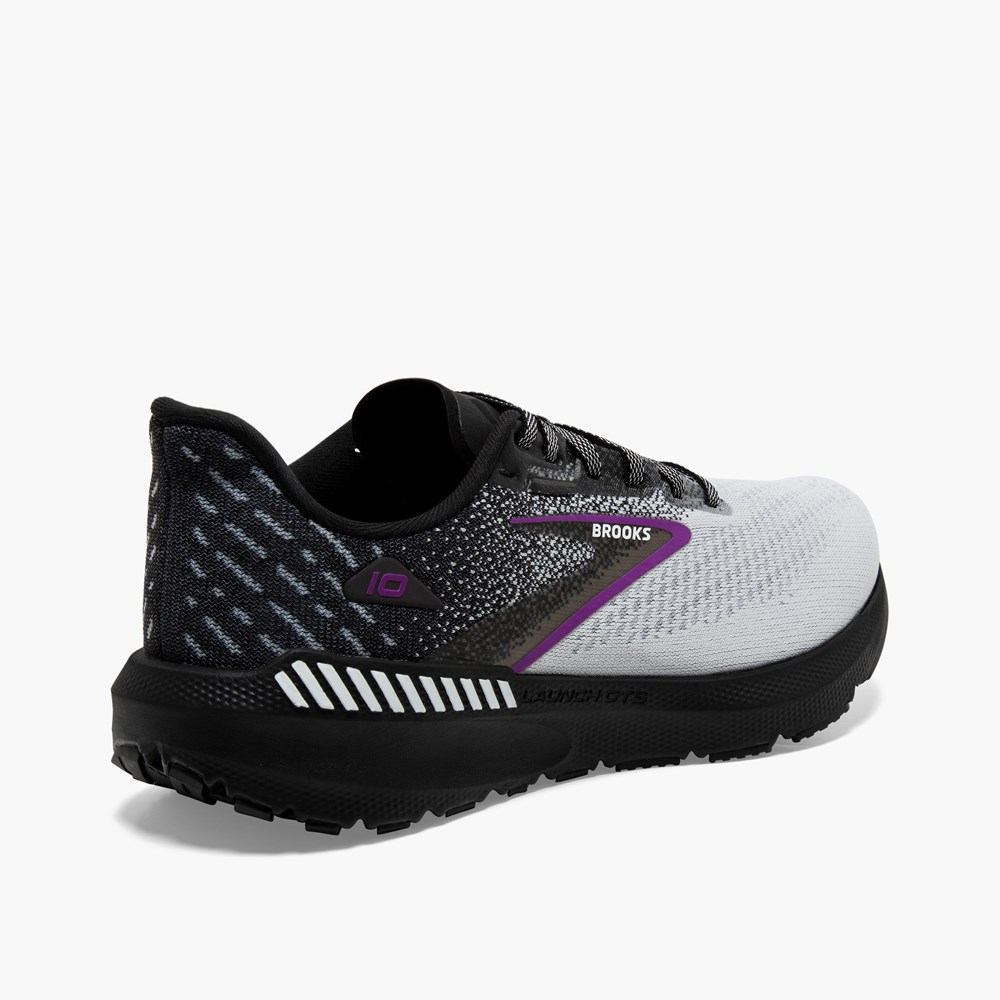 Black / Grey Women Brooks Launch GTS 10 Support Running Shoes | HIWA45760