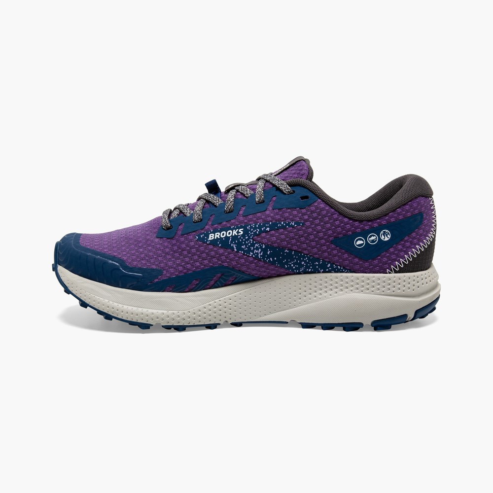 Black / Grey Women Brooks Light Trail Divide 4 Trail Running Shoes | TKPI58923