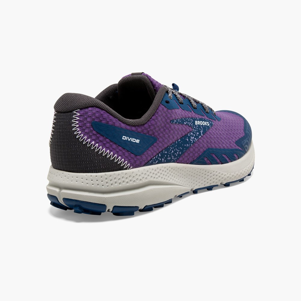 Black / Grey Women Brooks Light Trail Divide 4 Trail Running Shoes | TKPI58923