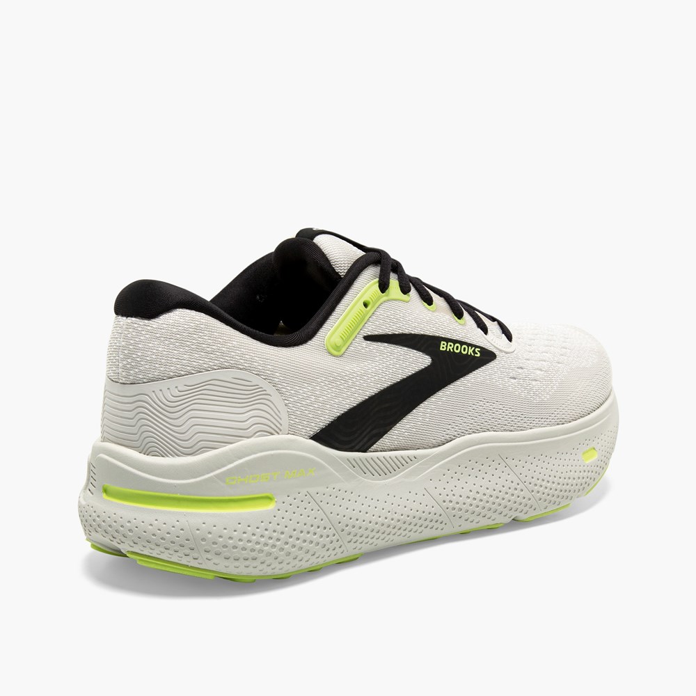 Black / Grey / White Men Brooks Ghost Max Running Shoes | KFEB25631