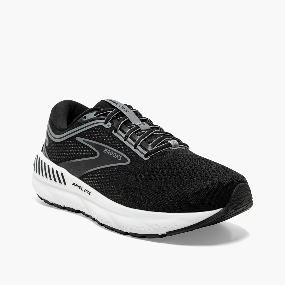 Black / Grey / White Women Brooks Ariel GTS 23 Walking Shoes | DENQ76589