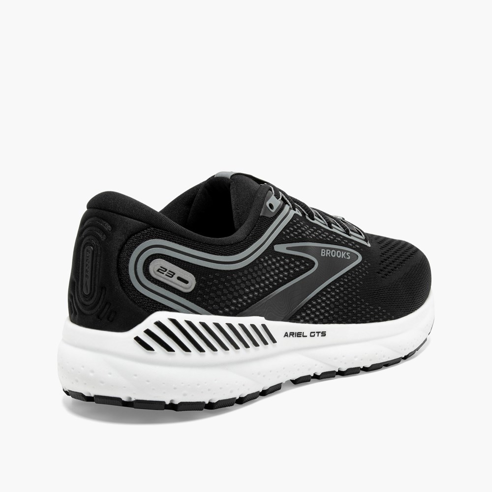 Black / Grey / White Women Brooks Ariel GTS 23 Walking Shoes | DENQ76589