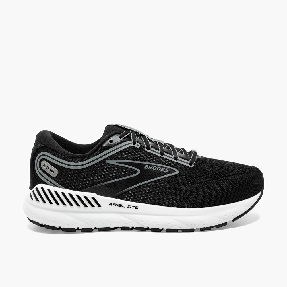 Black / Grey / White Women Brooks Ariel GTS 23 Support Running Shoes | MPRN46509