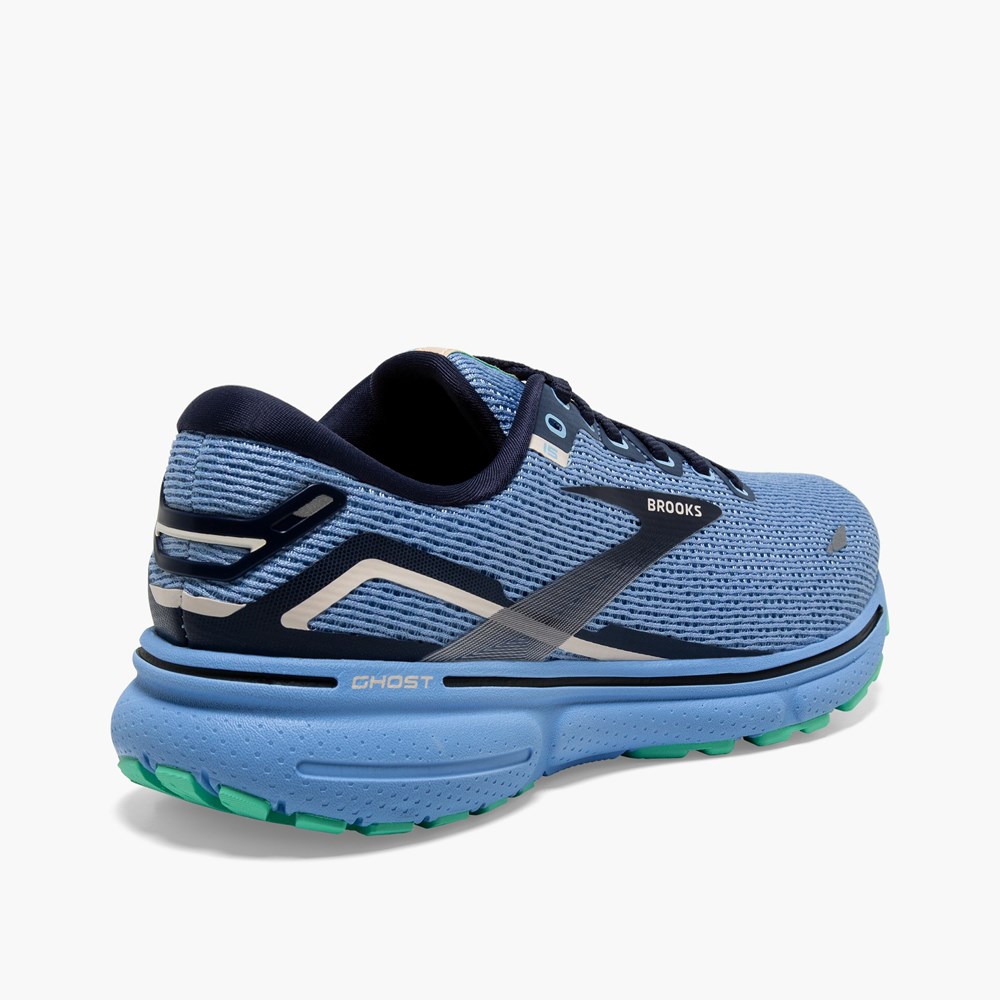 Black / Grey / White Women Brooks Ghost 15 Cushioned Road Running Shoes | BGPR04291