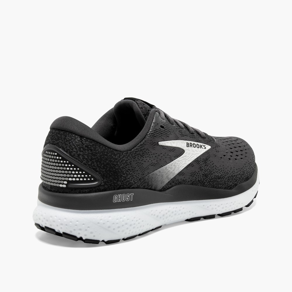 Black / Grey / White Women Brooks Ghost 16 Road Running Shoes | BEGF72913