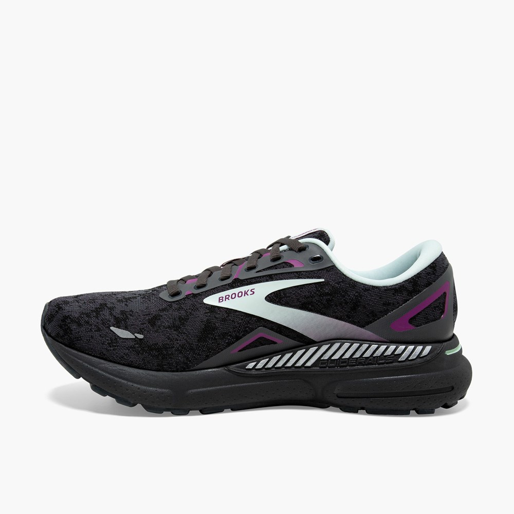 Black / Light Blue / Purple Women Brooks Adrenaline GTS 23 Running Shoes | PAME06578