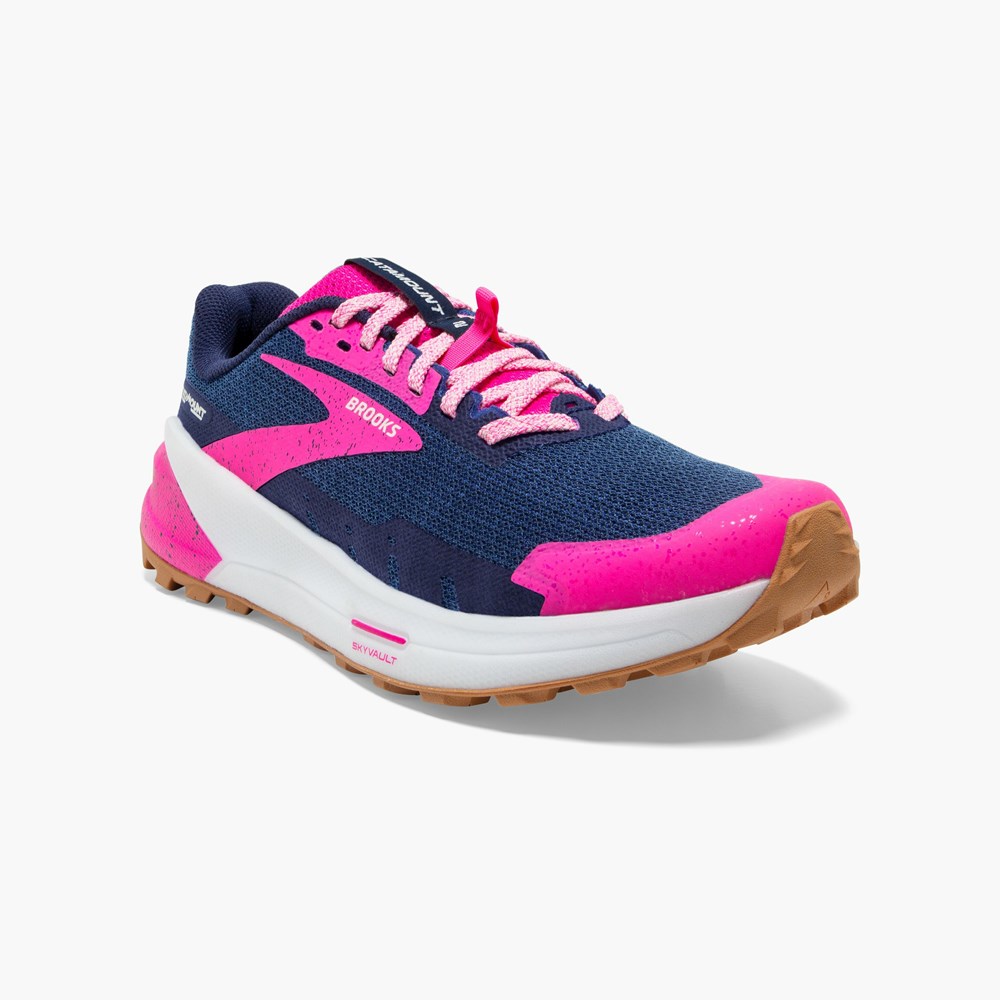 Black / Pink / Lemon Women Brooks Catamount 2 Trail Running Shoes | LRNP18426