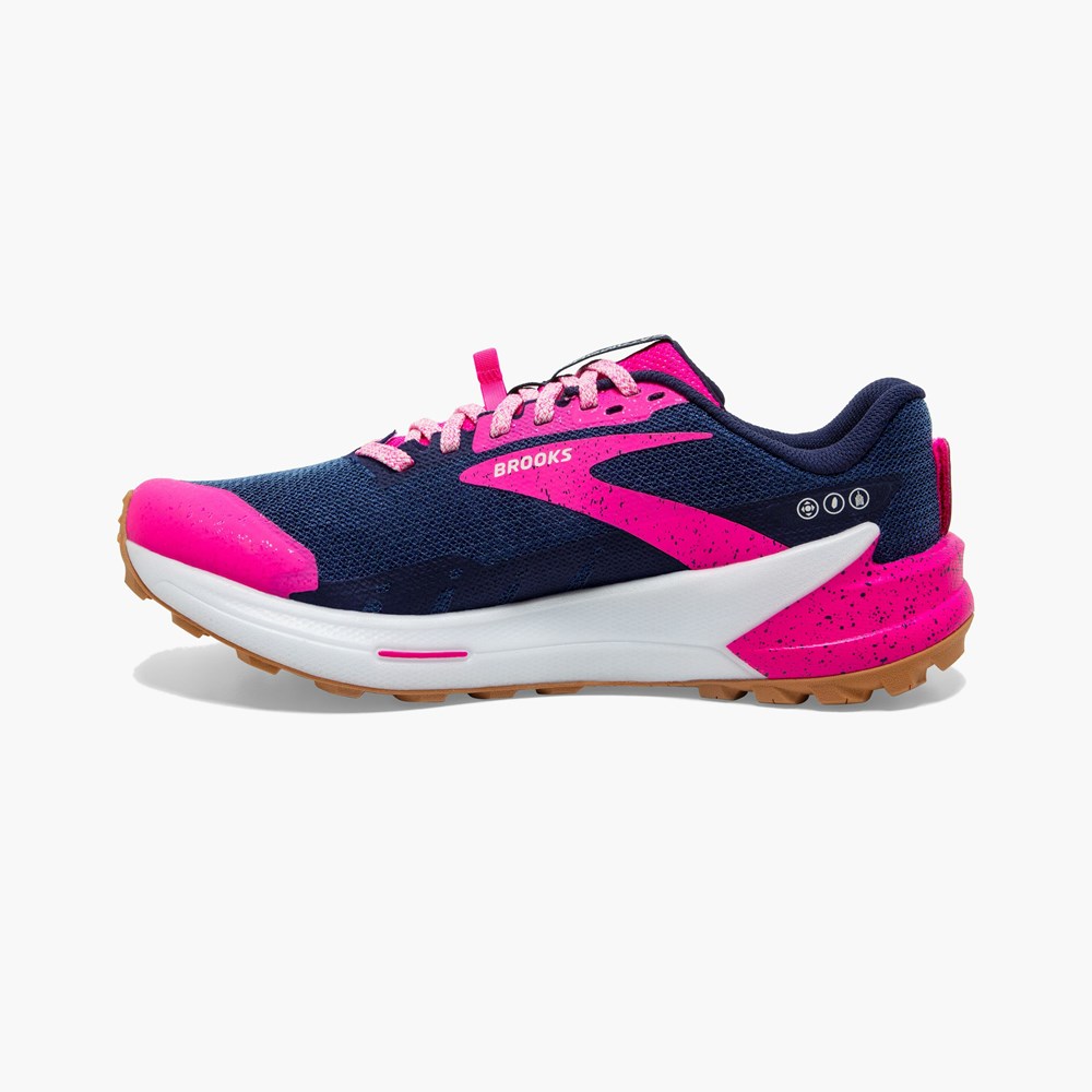 Black / Pink / Lemon Women Brooks Catamount 2 Trail Running Shoes | LRNP18426