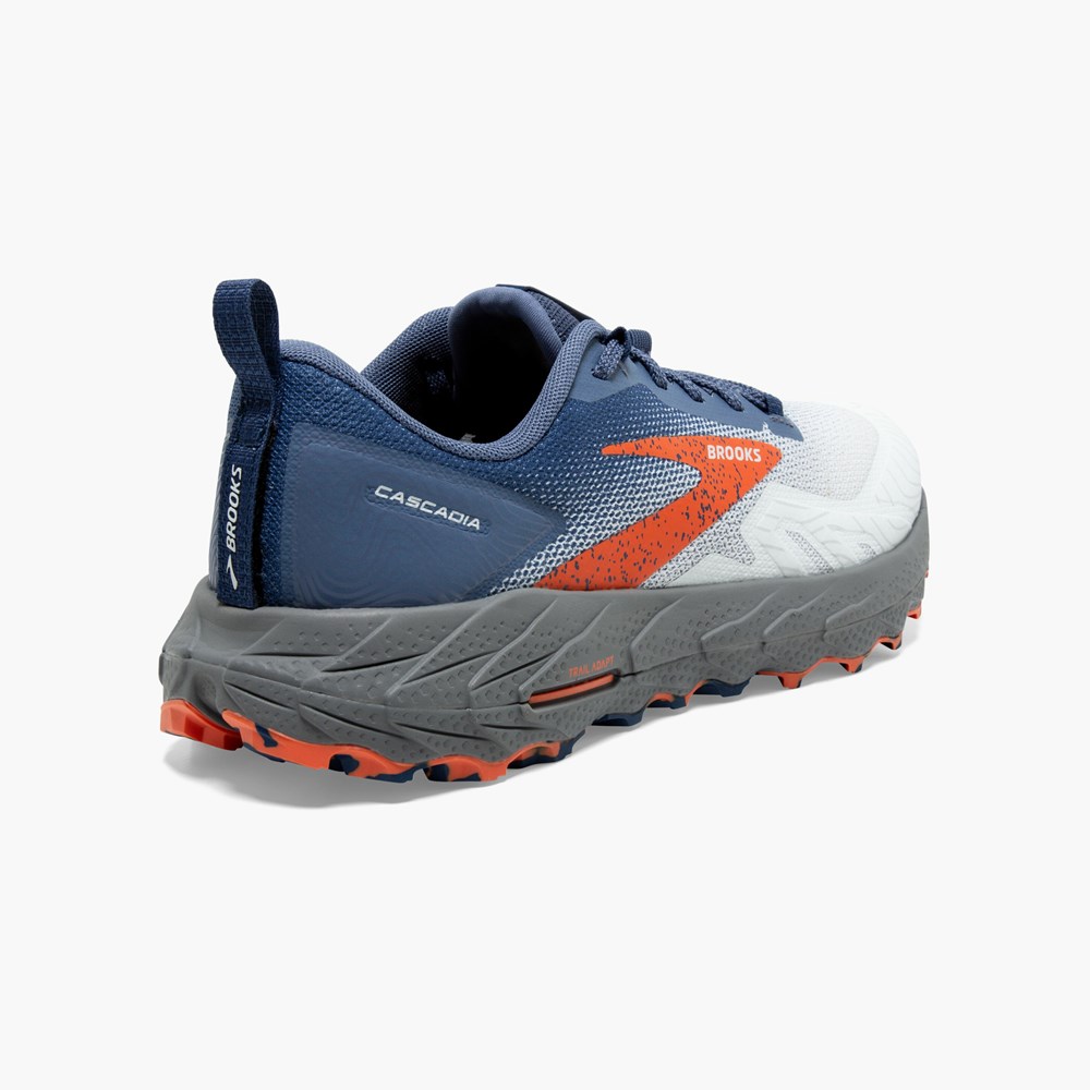 Blue / Black Men Brooks Cascadia 17 Trail Running Shoes | DZSN73580