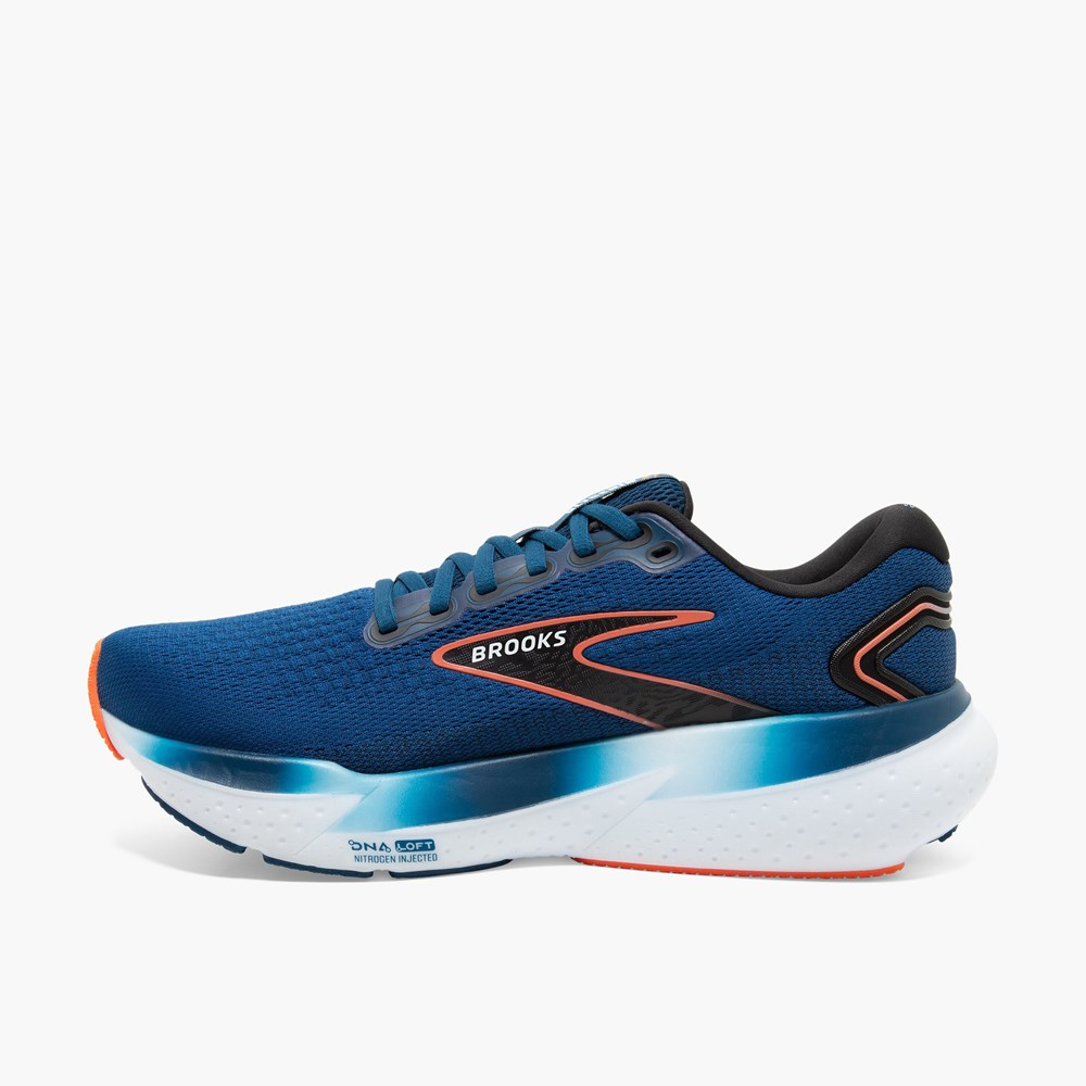 Blue / Black Men Brooks Glycerin 21 Running Shoes | UTFG73256