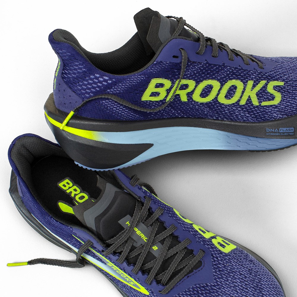 Blue / Navy Men Brooks Hyperion 2 Running Shoes | RMCE05972