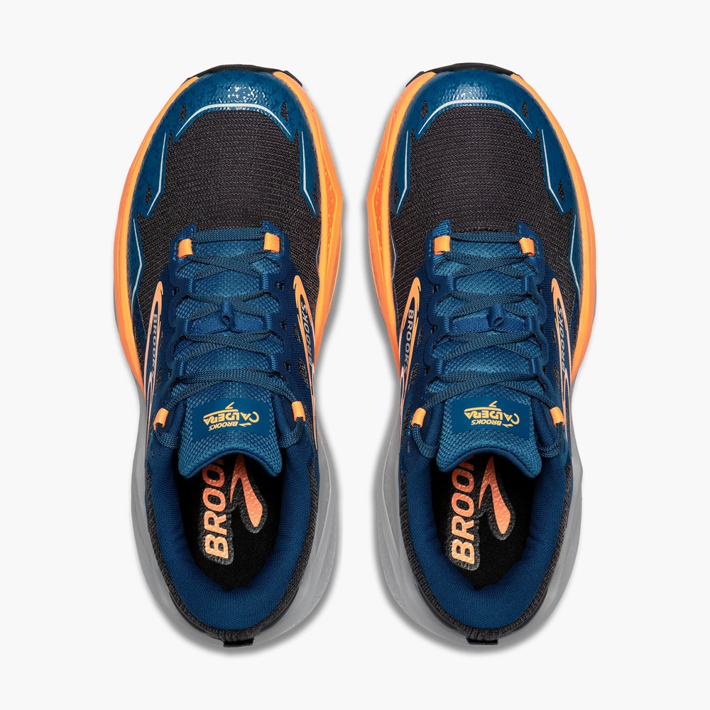 Blue / Orange Men Brooks Caldera 7 Hiking Shoes | GDYN19648