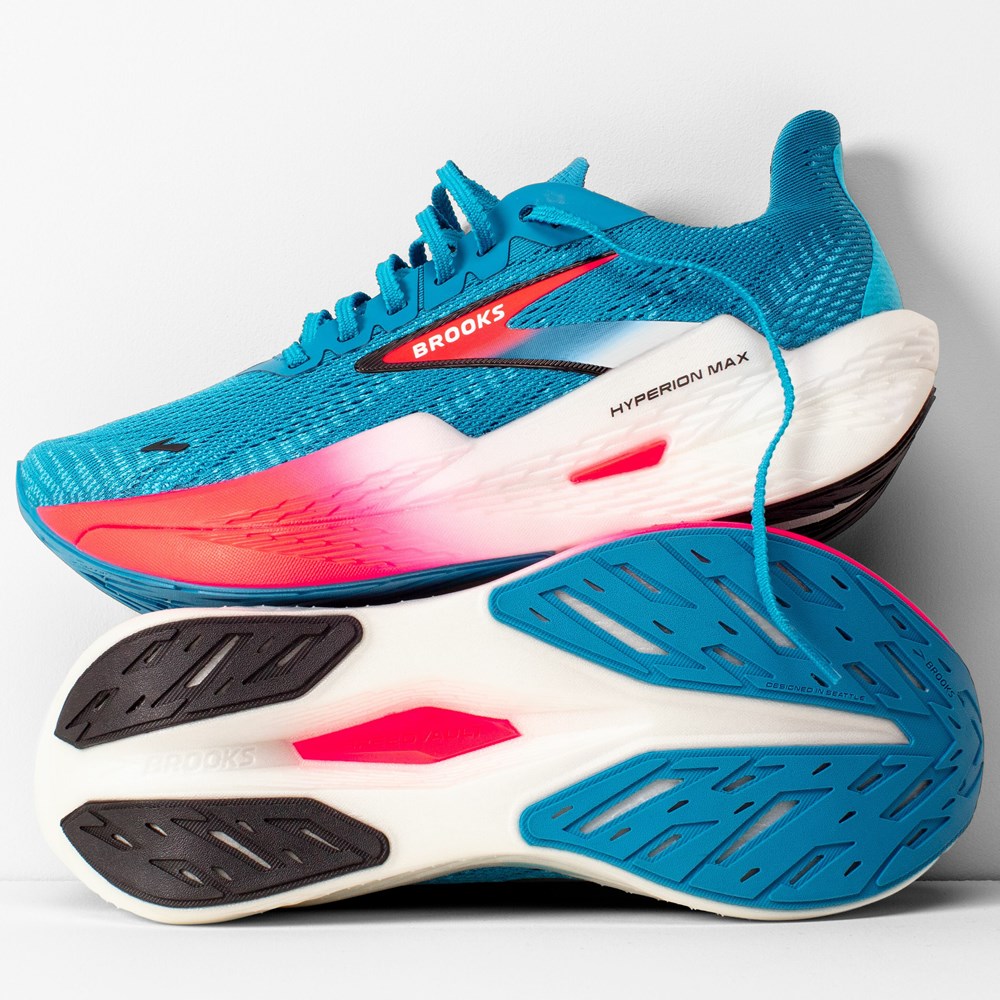 Blue / Pink / Black Women Brooks Hyperion Max 2 Running Shoes | TNKO15320