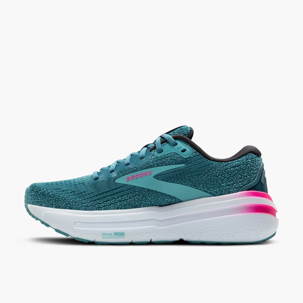 Blue / Pink / Light Turquoise Men Brooks Ghost Max 2 Walking Shoes | UICH29457