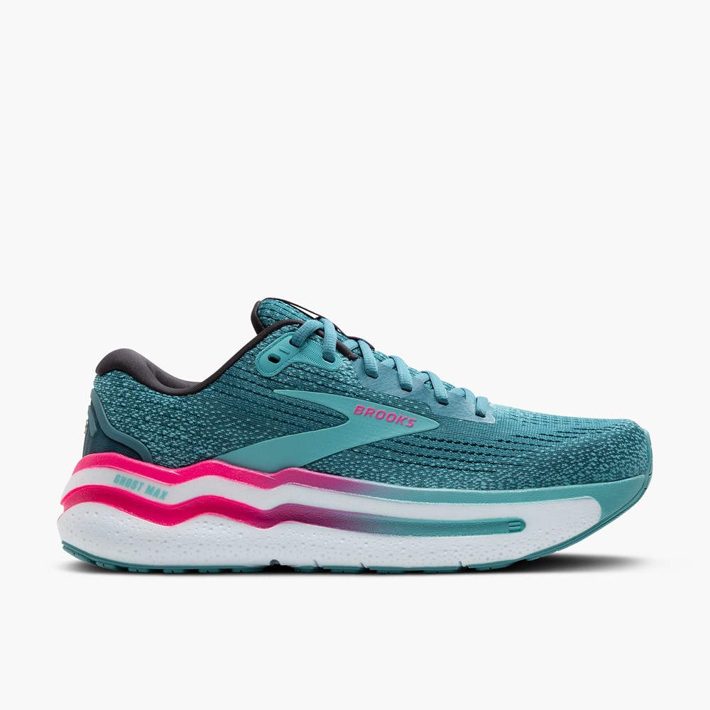 Blue / Pink / Light Turquoise Men Brooks Ghost Max 2 Walking Shoes | UICH29457