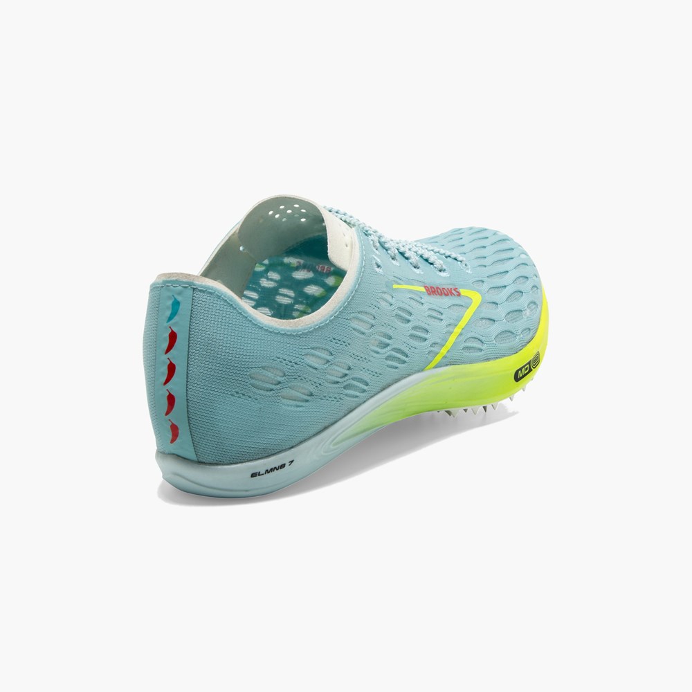 Blue / Red Women Brooks ELMN8 7 Running Track Spikes Running Shoes | BOVS96021