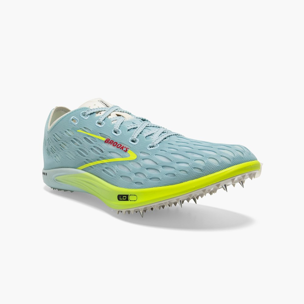 Blue / Red Women Brooks Wire V8 Long Distance Track Spikes | LMPK98315