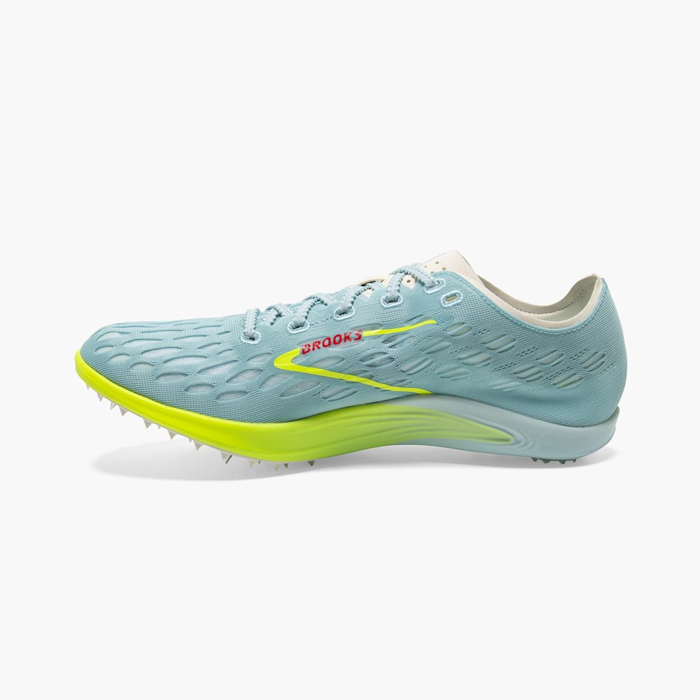 Blue / Red Women Brooks Wire V8 Long Distance Track Spikes | LMPK98315