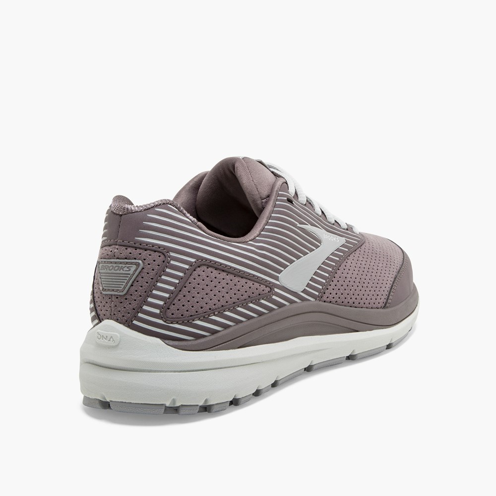 Dark Grey Women Brooks Addiction Walker Suede Walking Shoes | MDUY69203