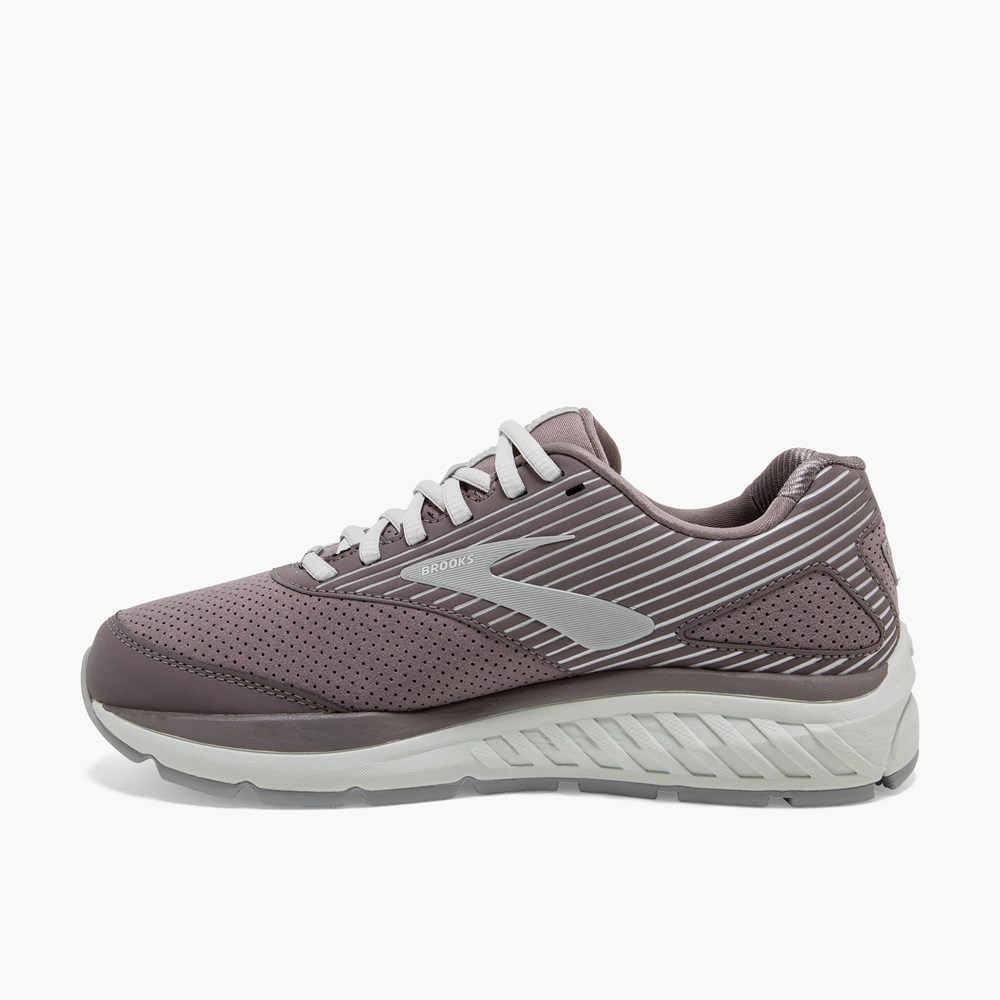 Dark Grey Women Brooks Addiction Walker Suede Support Running Shoes | RTLS31940