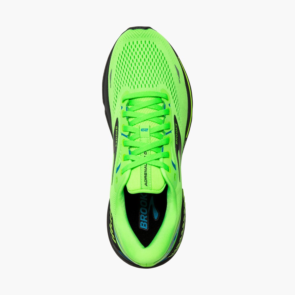 Green / Grey / Blue Men Brooks Adrenaline GTS 23 Walking Shoes | MYSE98364