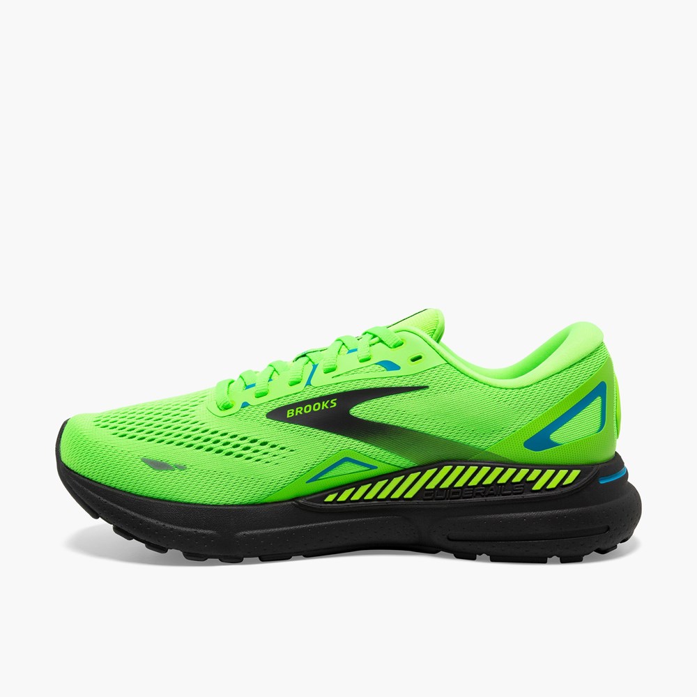 Green / Grey / Blue Men Brooks Adrenaline GTS 23 Walking Shoes | MYSE98364