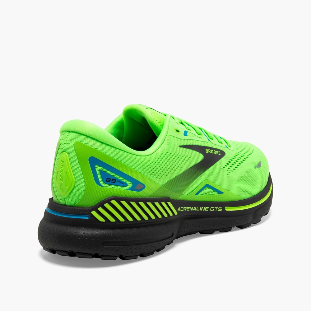 Green / Grey / Blue Men Brooks Adrenaline GTS 23 Walking Shoes | MYSE98364