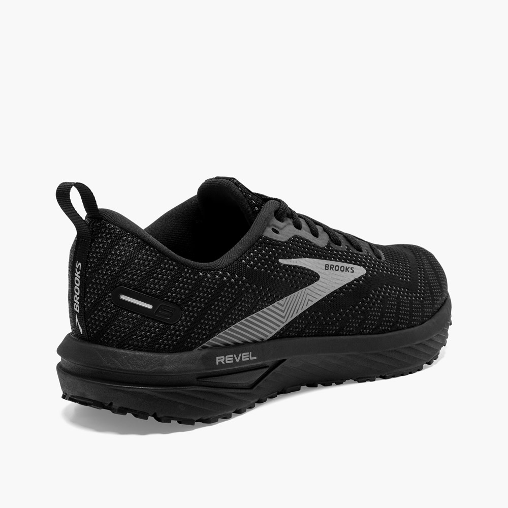 Grey / Black Men Brooks Revel 6 Walking Shoes | BFQX38620