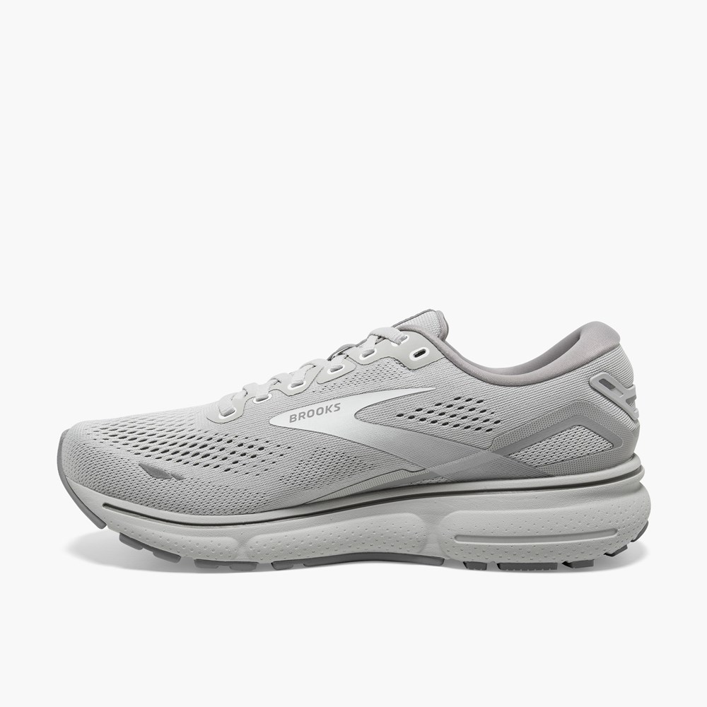 Grey / Black Women Brooks Ghost 15 Cushioned Road Walking Shoes | JAEH13679