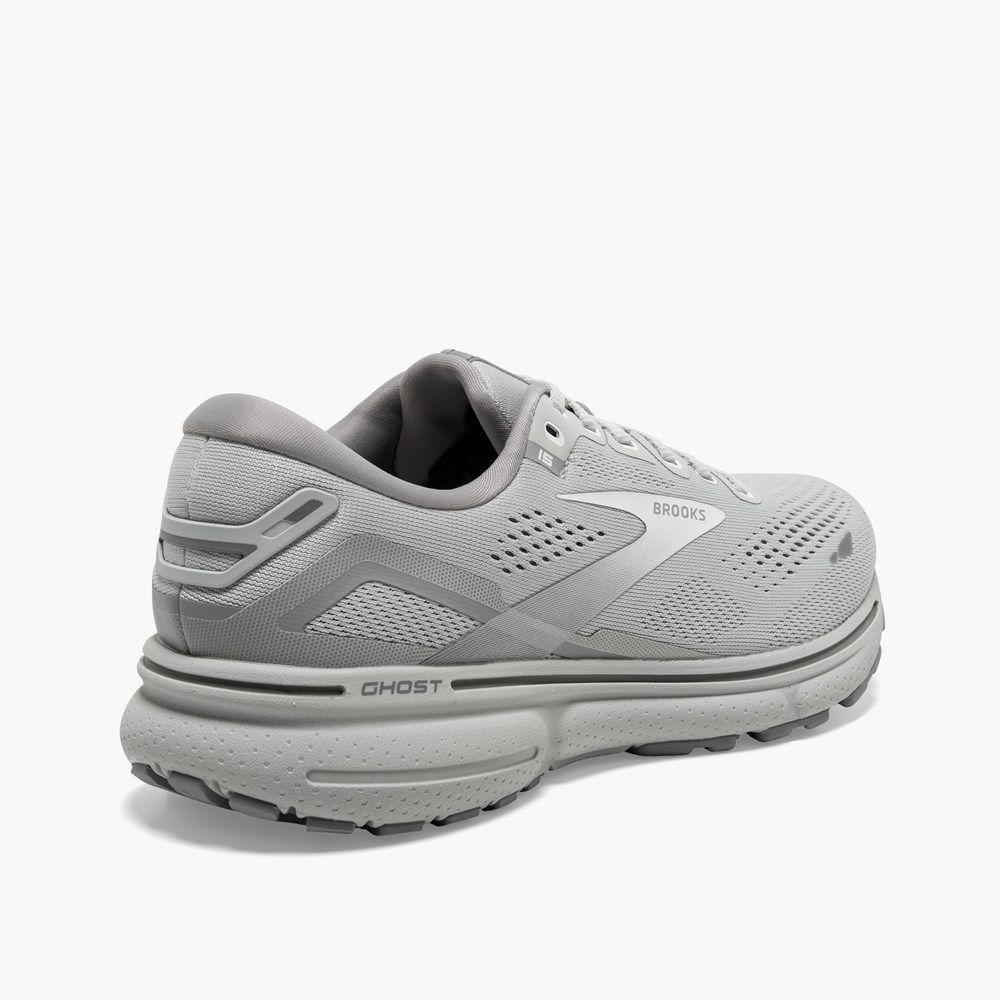 Grey / Black Women Brooks Ghost 15 Cushioned Road Walking Shoes | JAEH13679