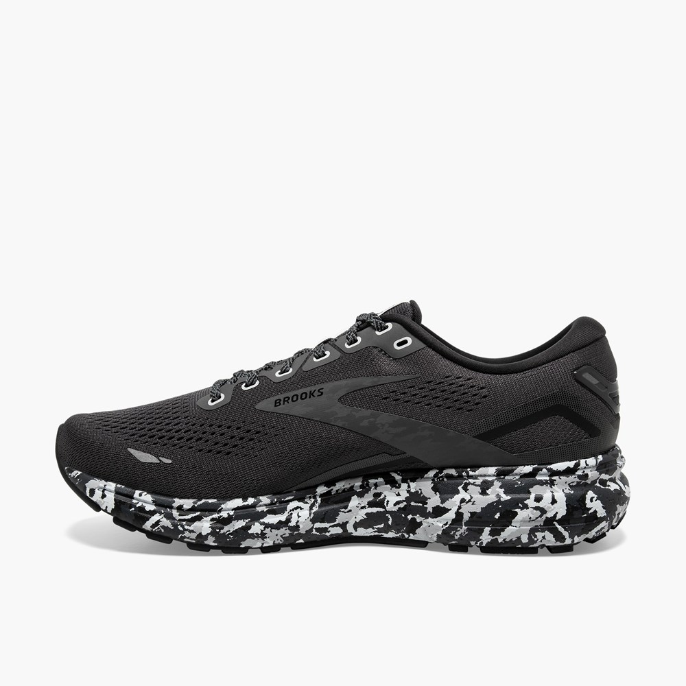 Grey / Black Women Brooks Ghost 15 Cushioned Road Running Shoes | VOXF50124