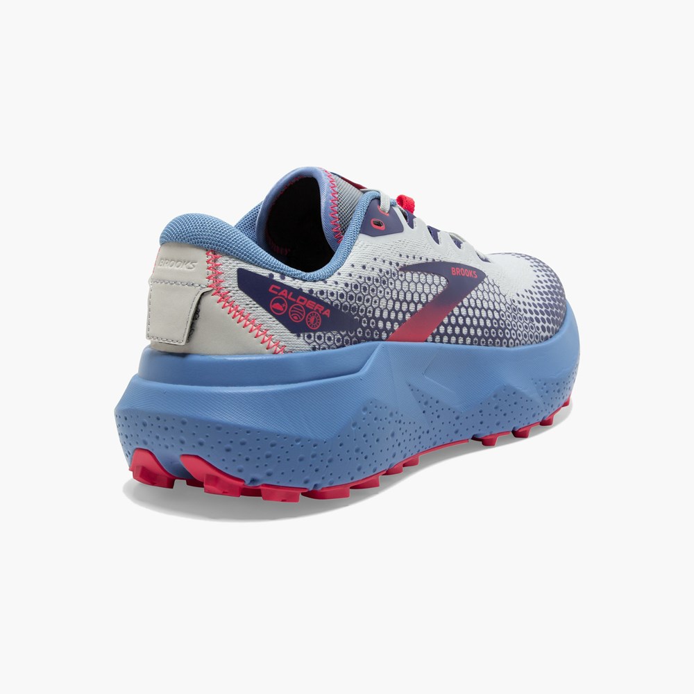 Grey / White Brown Women Brooks Caldera 6 Long Distance Trail Running Shoes | YOXH29380