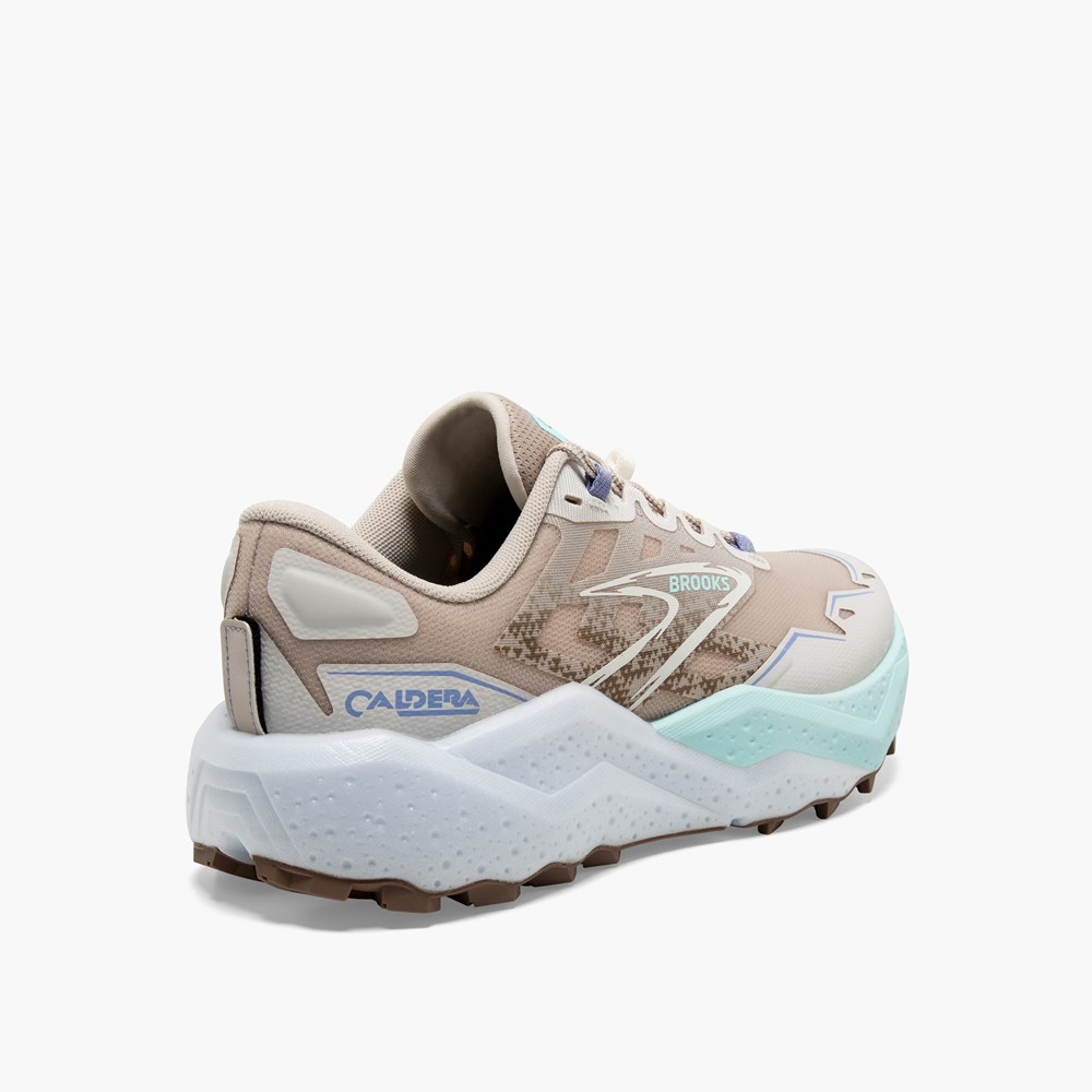 Grey / White Brown Women Brooks Caldera 7 Hiking Shoes | QUBL34298