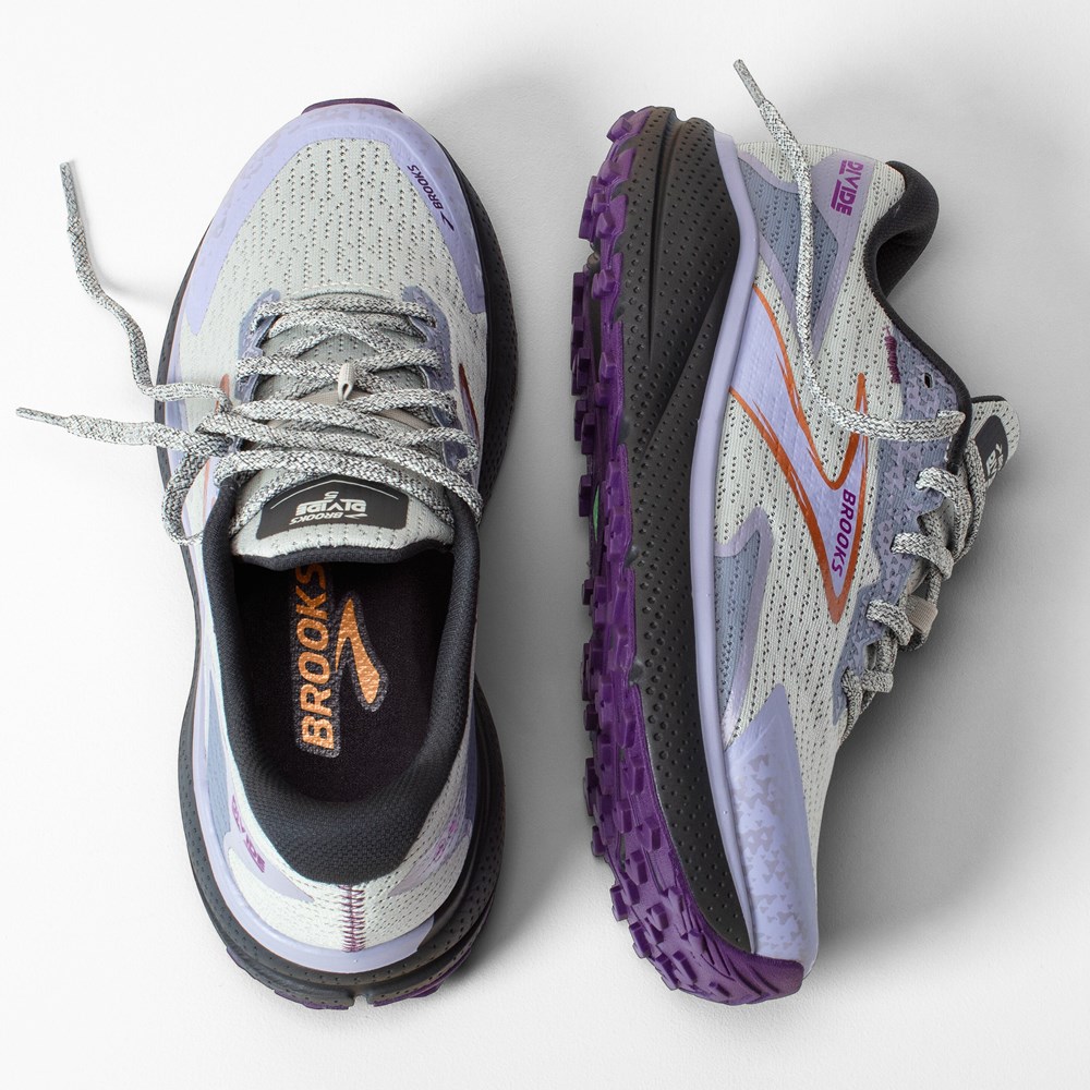 Lavender Women Brooks Divide 5 Trail Running Shoes | MSVE21804